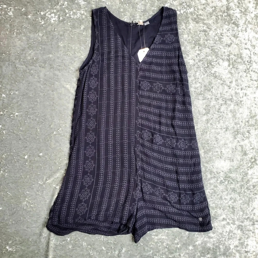 Roxy Black‎ Sleeveless Embroidered Romper